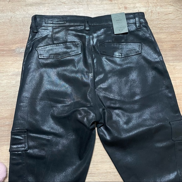 NWT All Saints Perri Dress Metallic Black Sparkle - Picture 6 of 8